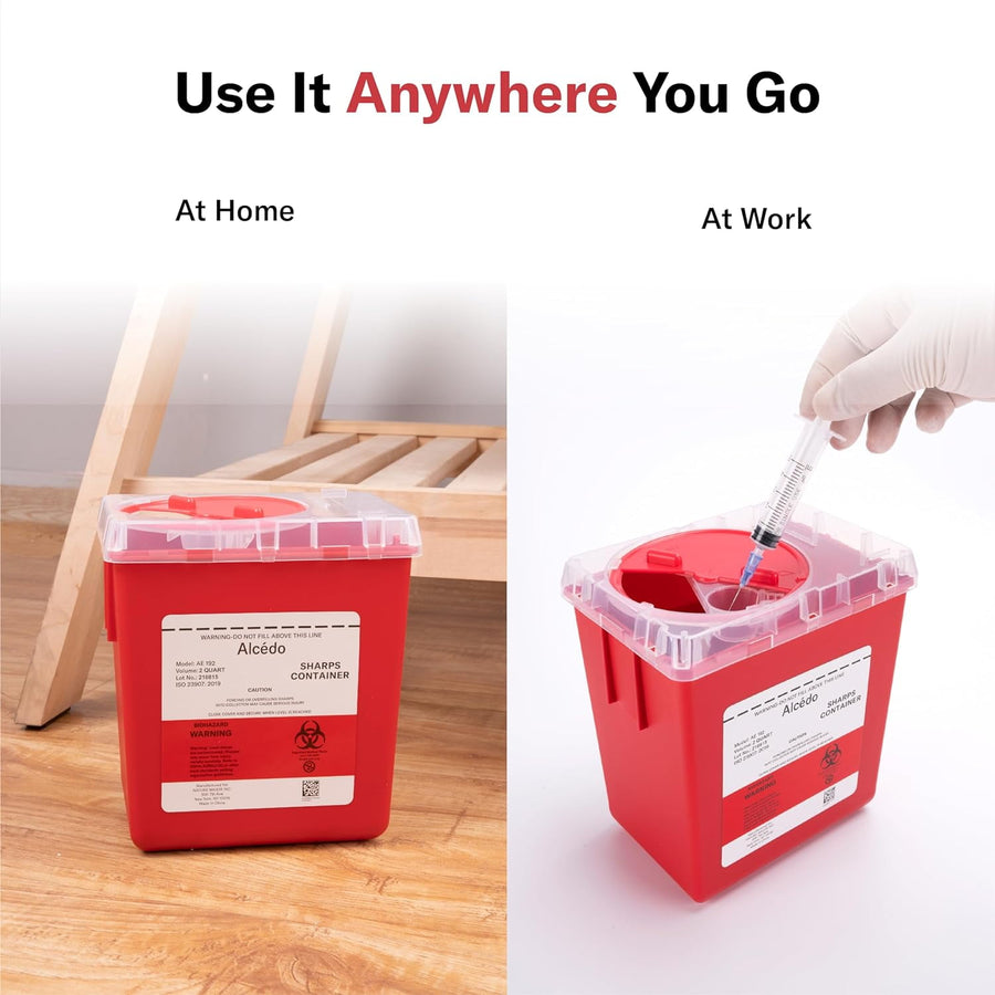Alcedo Sharps Container 2 Quart (1-Pack) AE192