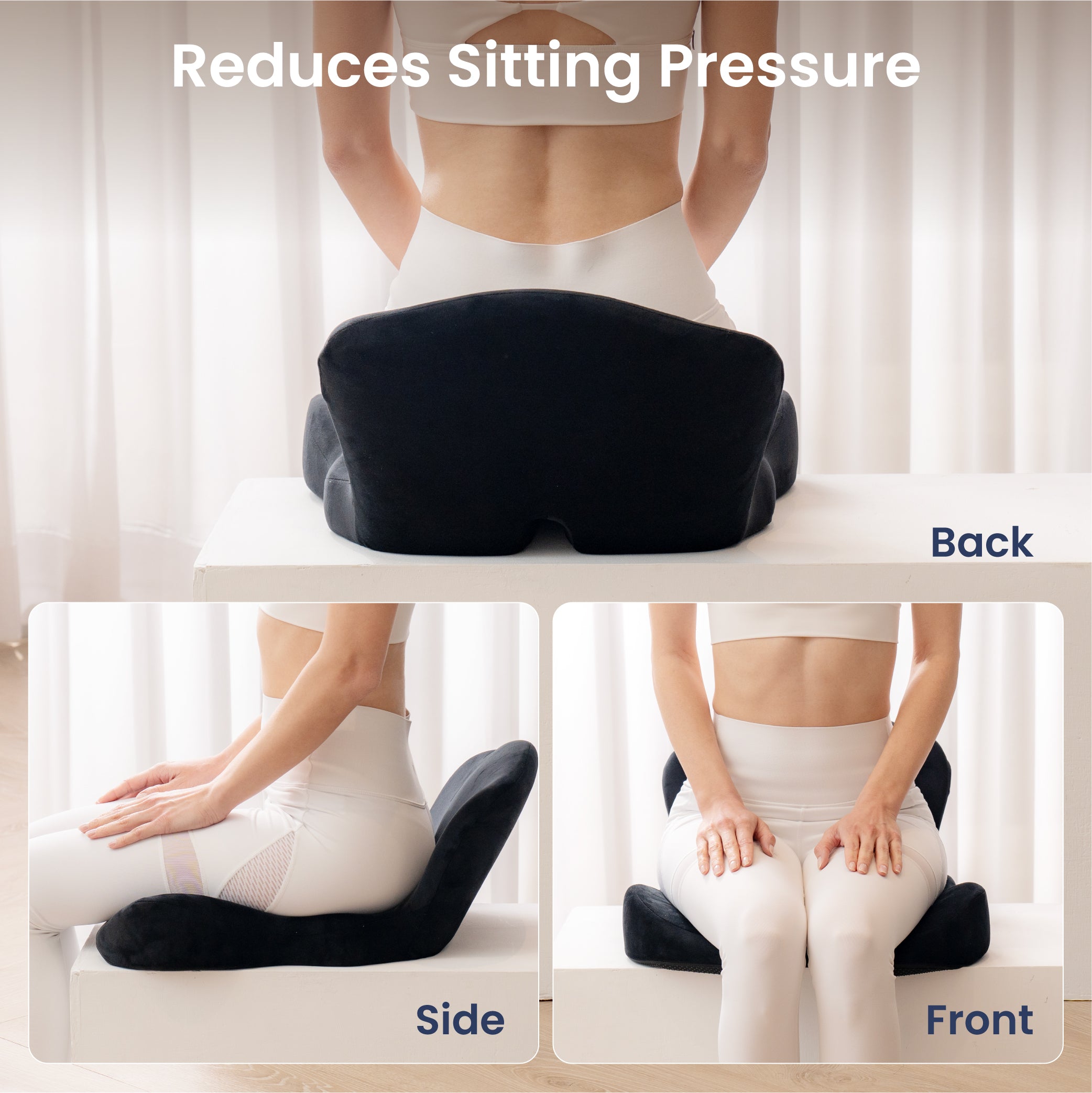 Alcedo Ergonomic Memory Foam Seat Cushion with Back Support ASCL-B1