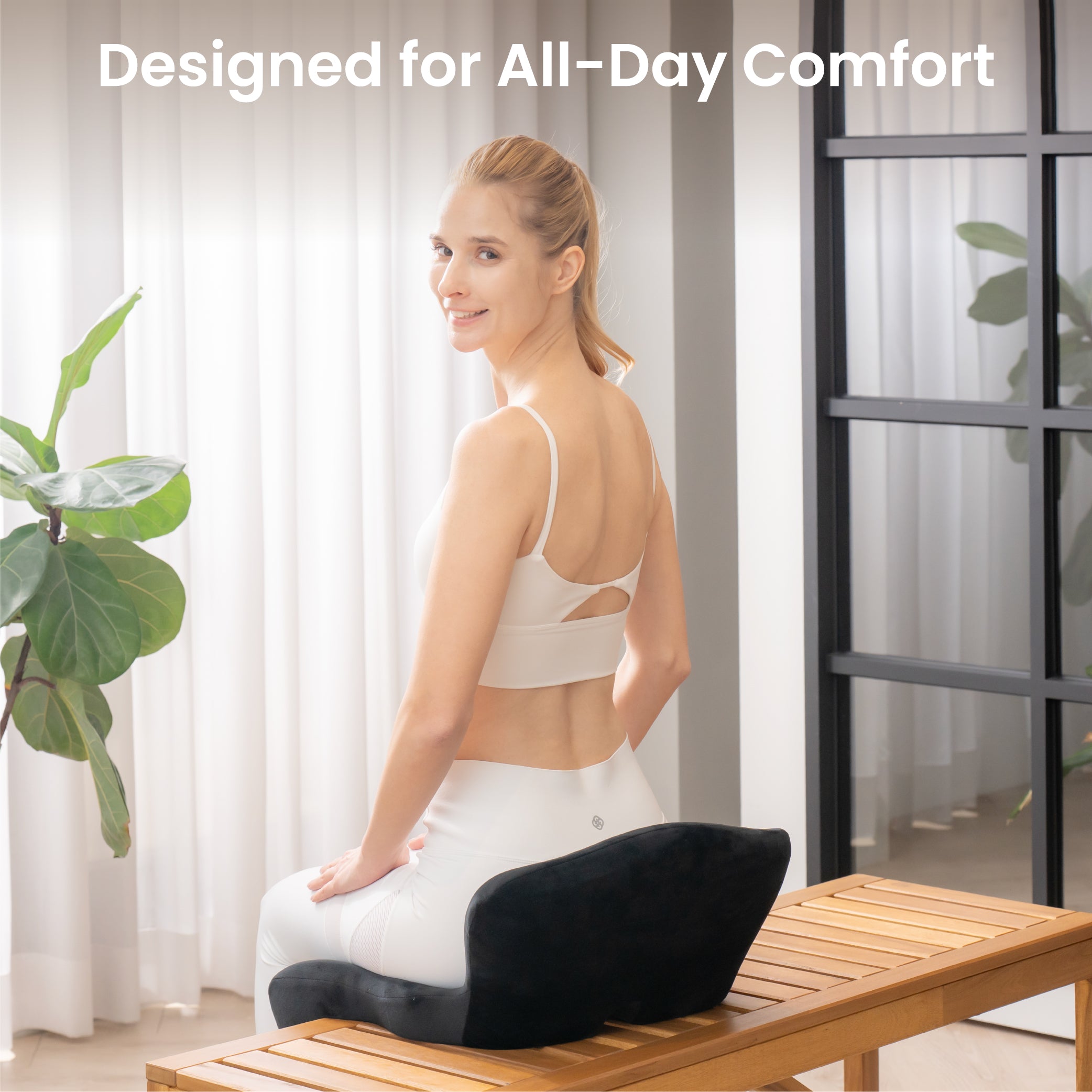 Alcedo Ergonomic Memory Foam Seat Cushion with Back Support ASCL-B1