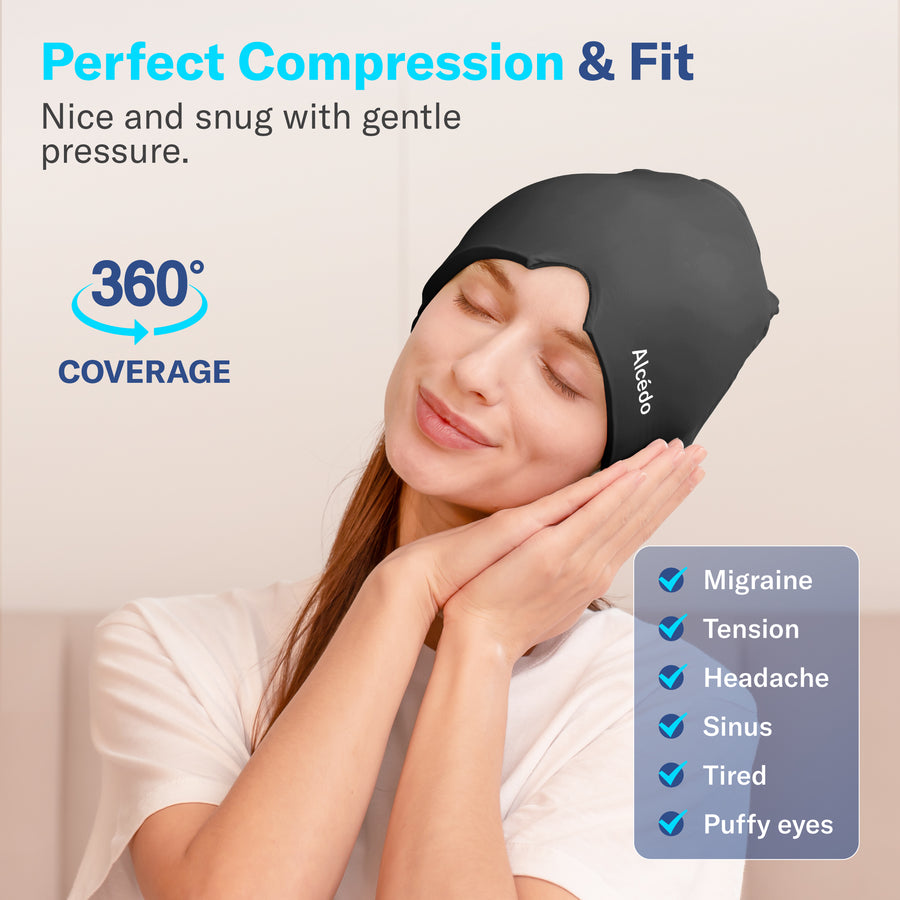 Alcedo Migraine Relief Cap - Black