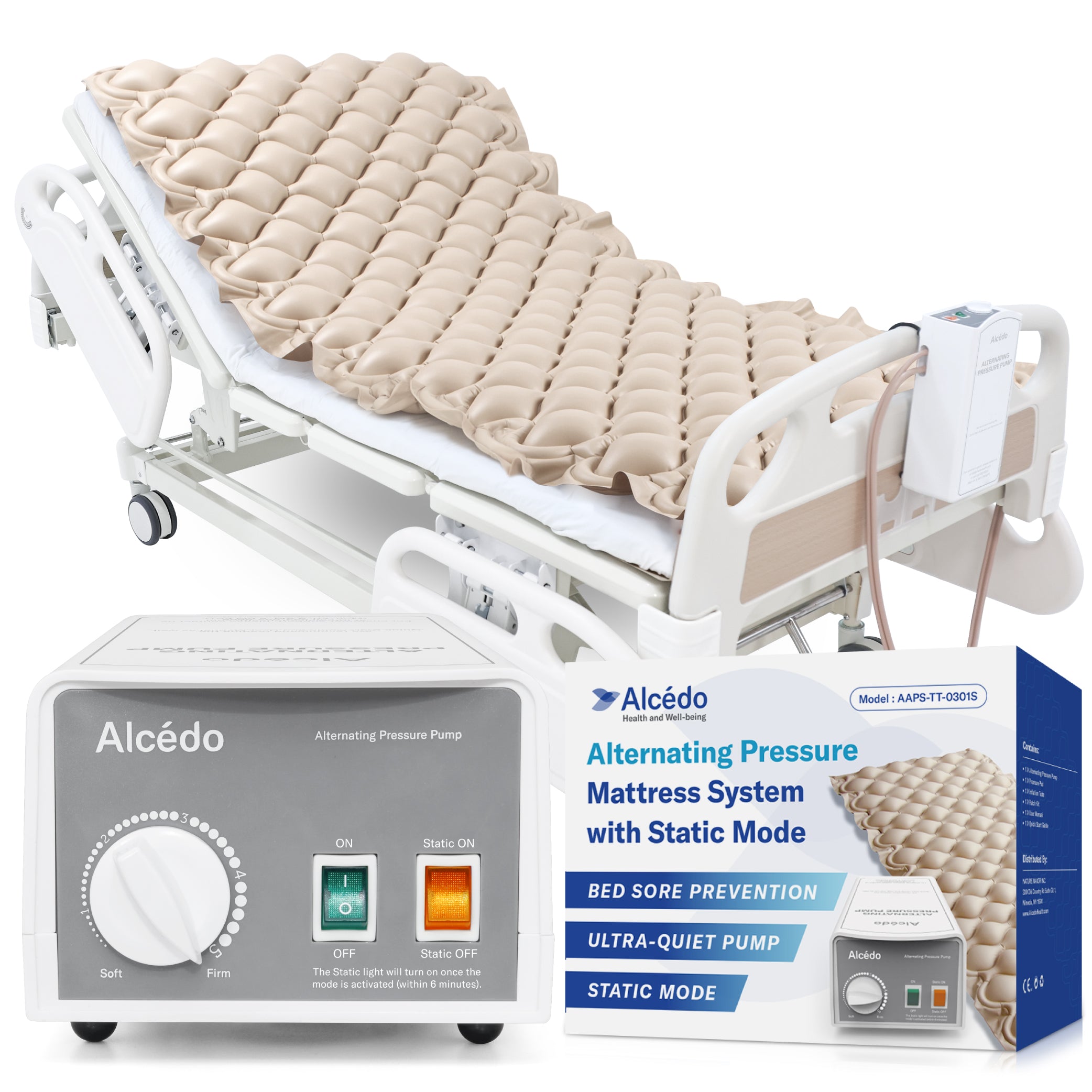 Alcedo Alternating Pressure Mattress with Static Mode