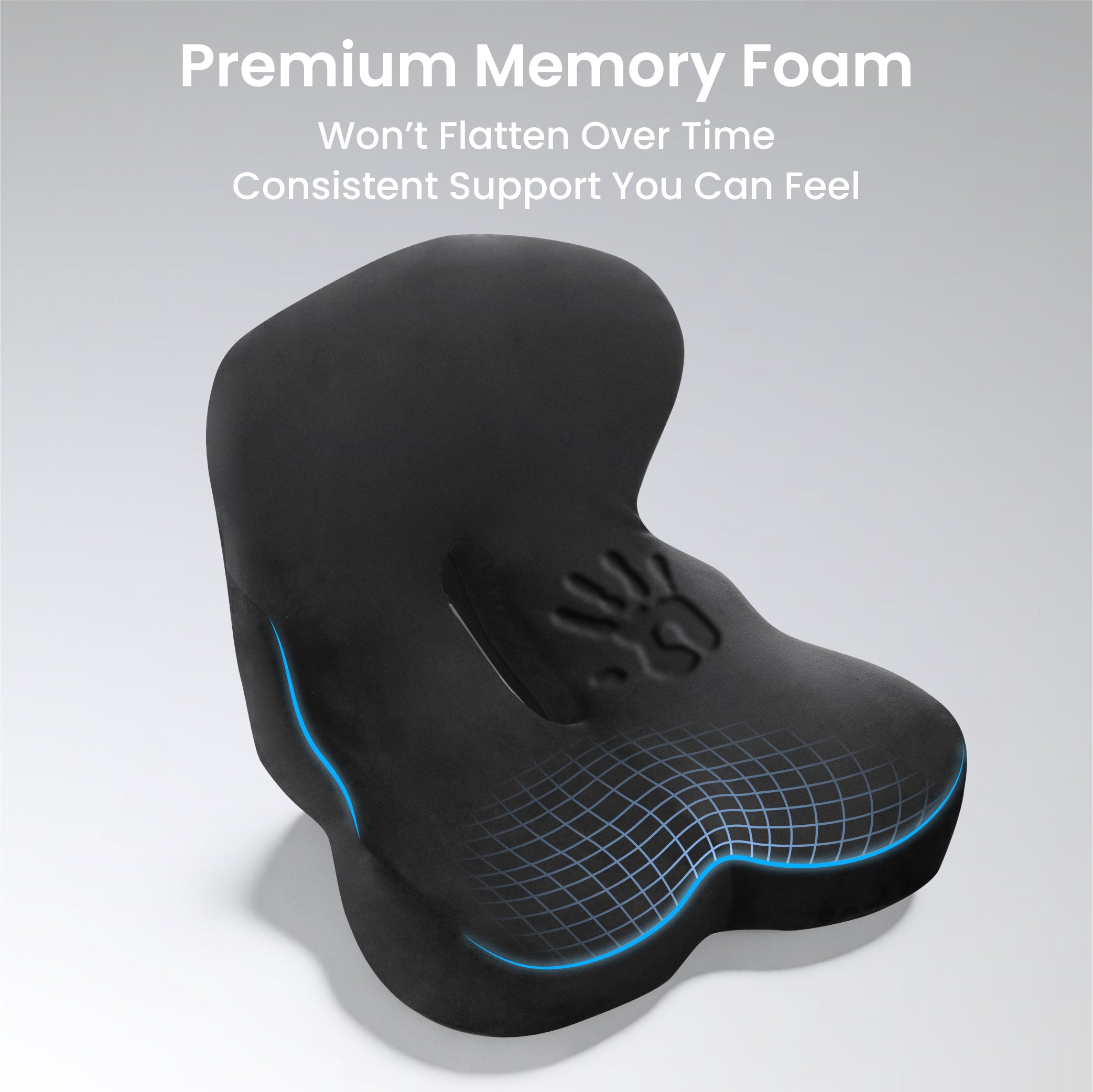 Alcedo Ergonomic Memory Foam Seat Cushion with Back Support ASCL-B1