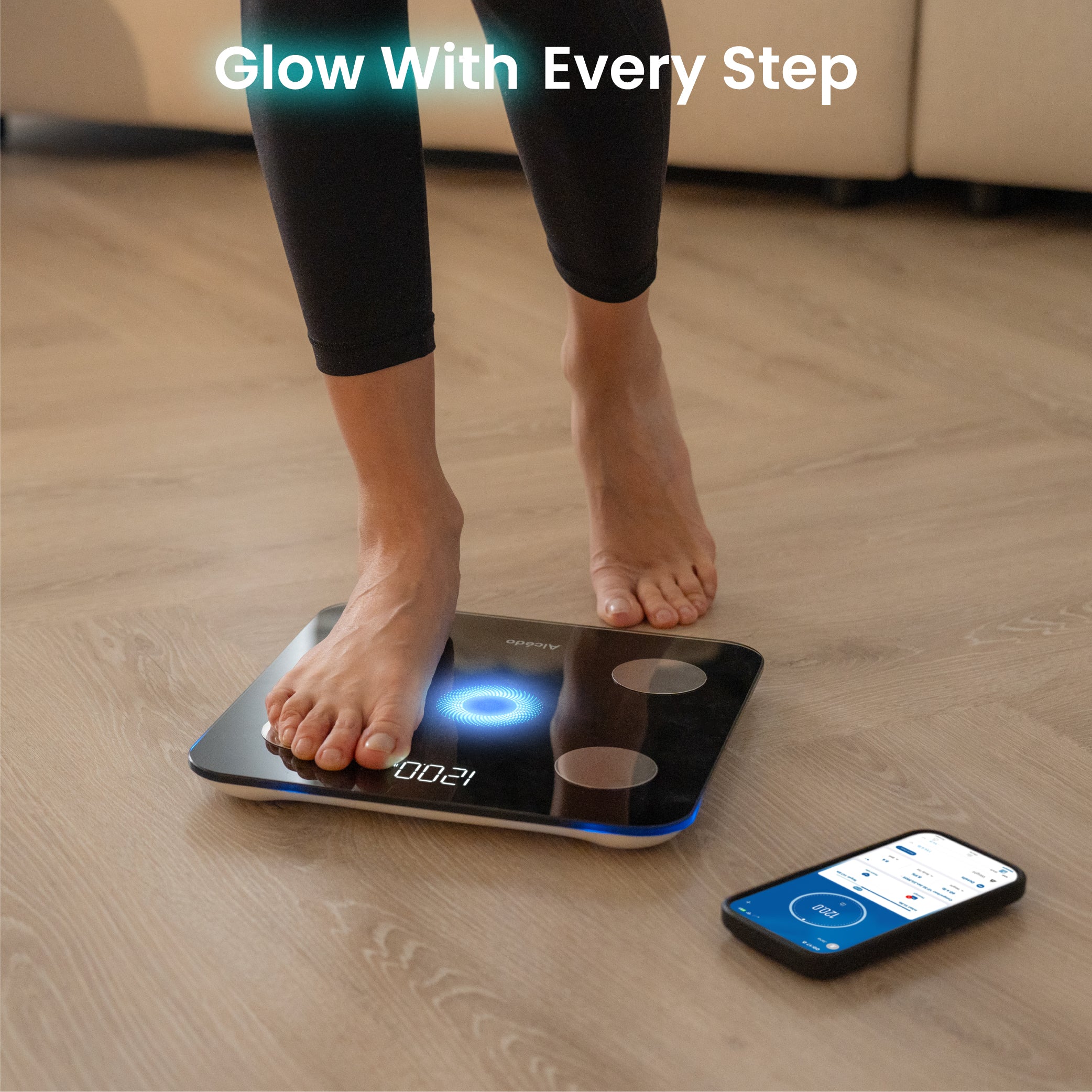 Alcedo Smart Body Weight Scale – Black 4-Electrode Version