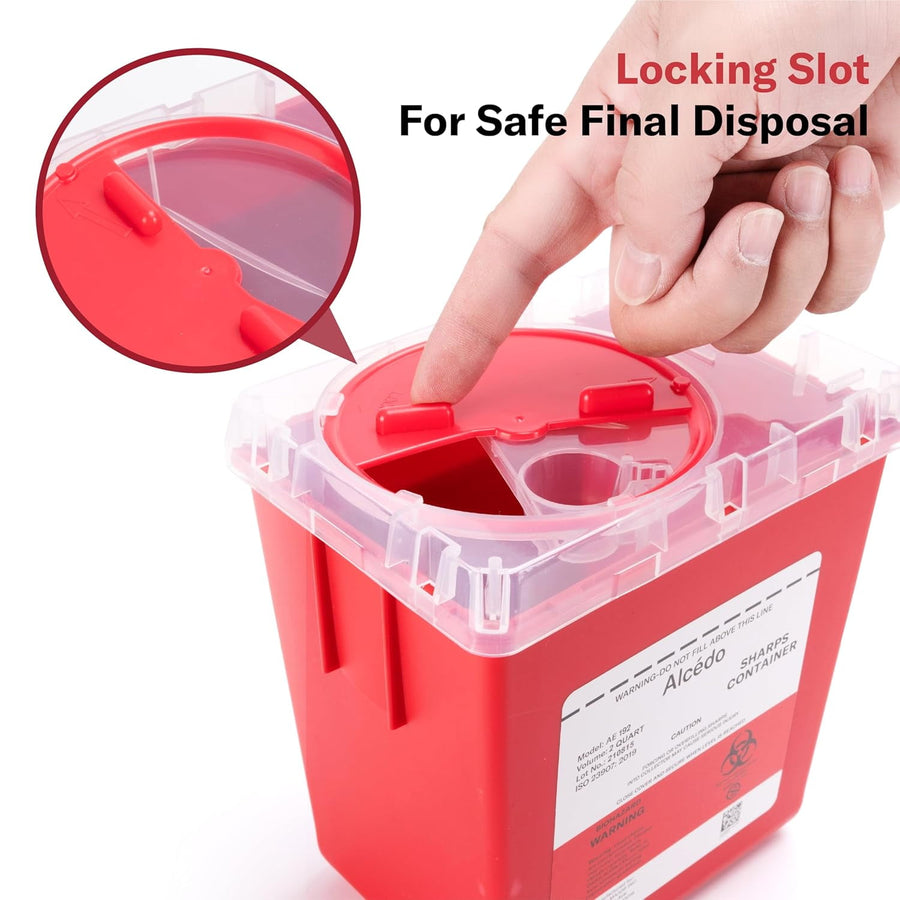 Alcedo Sharps Container 2 Quart (1-Pack) AE192