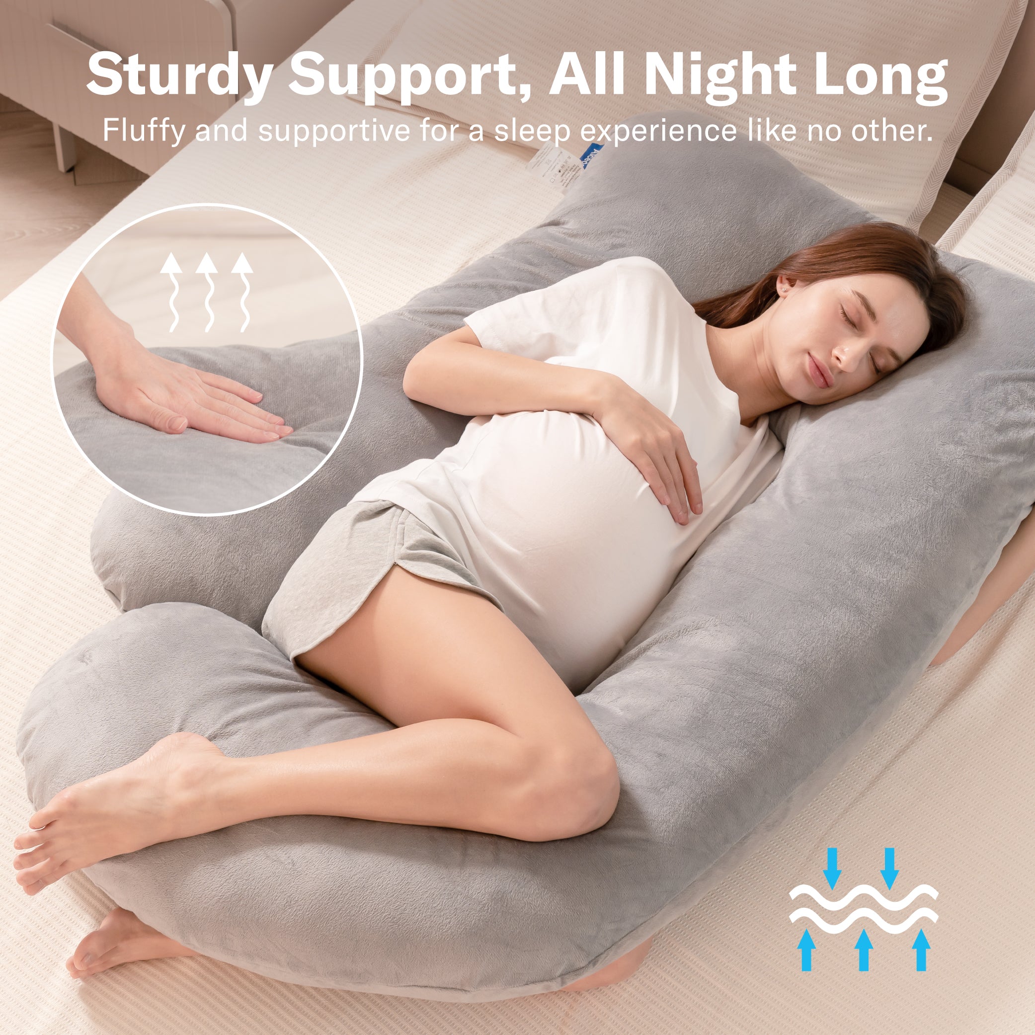 Alcedo U-Shaped Pregnancy Pillow