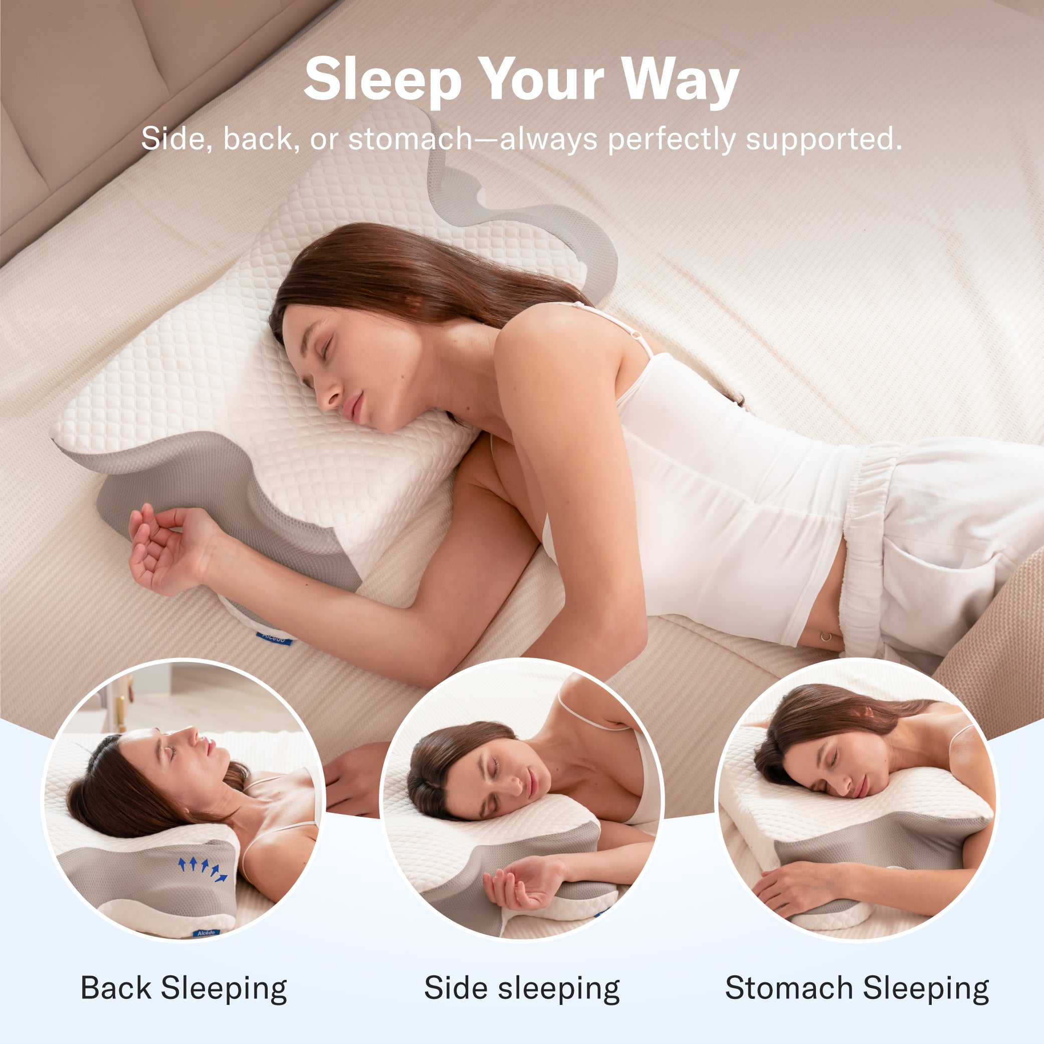 Alcedo Cervical Pillow for Neck Support
