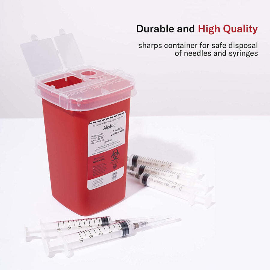 Alcedo Sharps Container 1 Quart (1-Pack) AE191