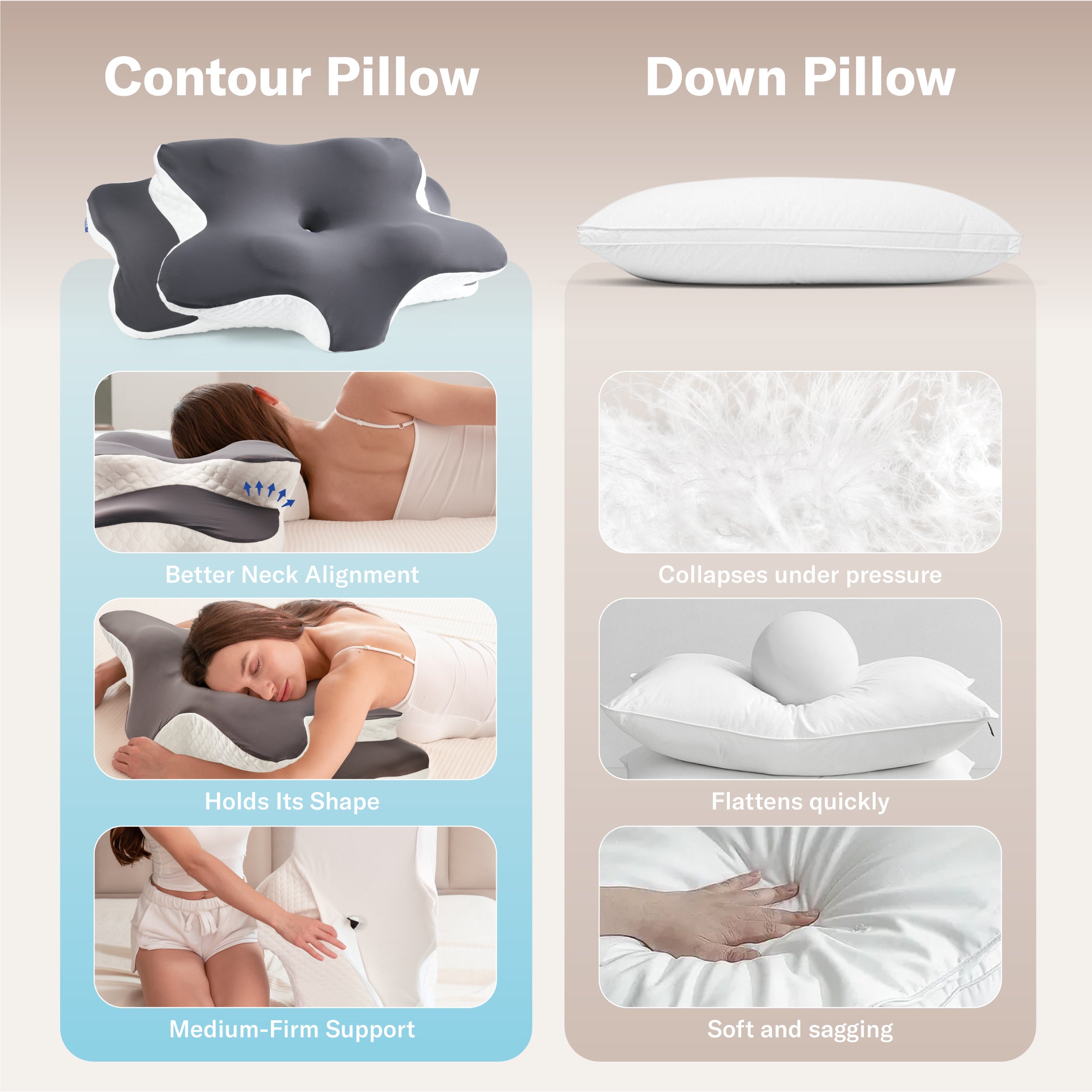 Alcedo Cervical Pillow for Neck Support