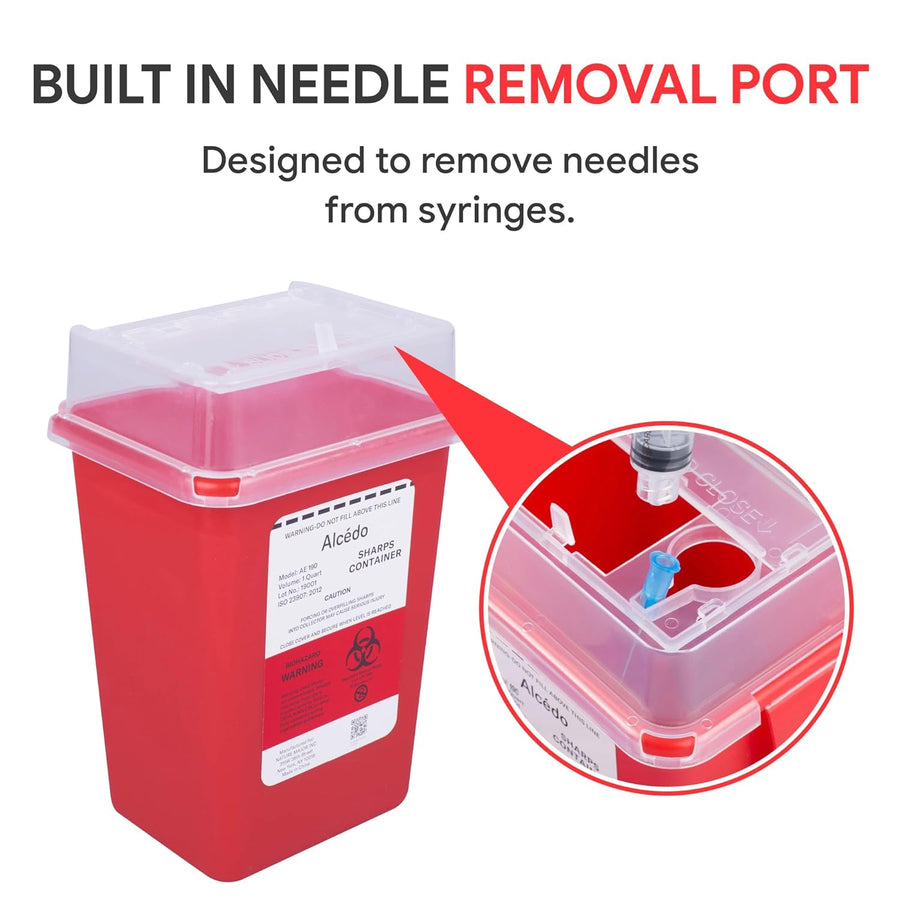 Alcedo Sharps Container 1 Quart (1-Pack) AE190