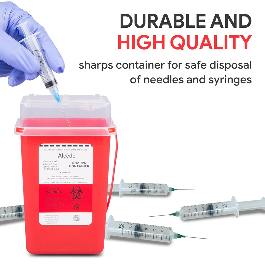 Alcedo Sharps Container 1 Quart (1-Pack) AE190