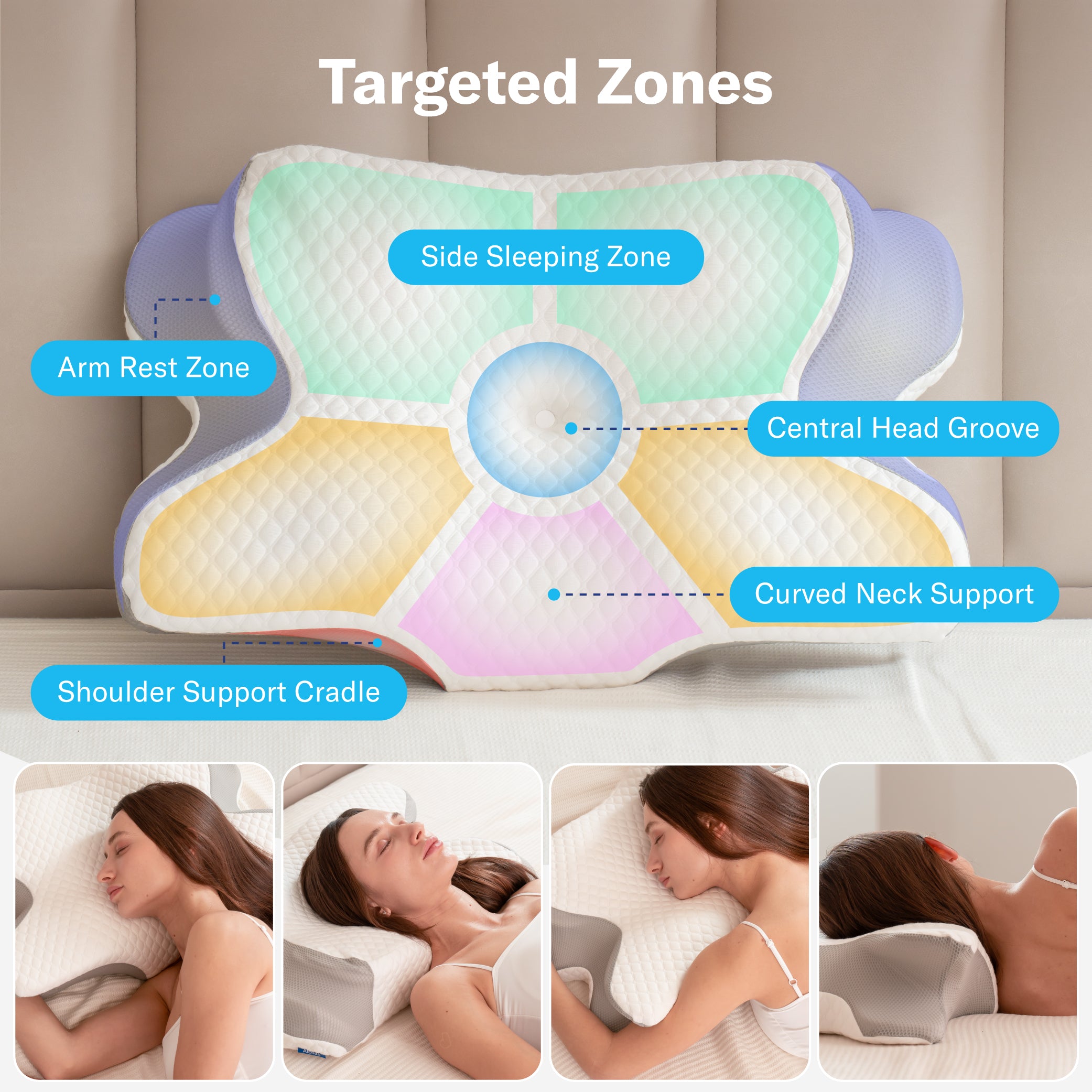 Alcedo Cervical Pillow for Neck Support