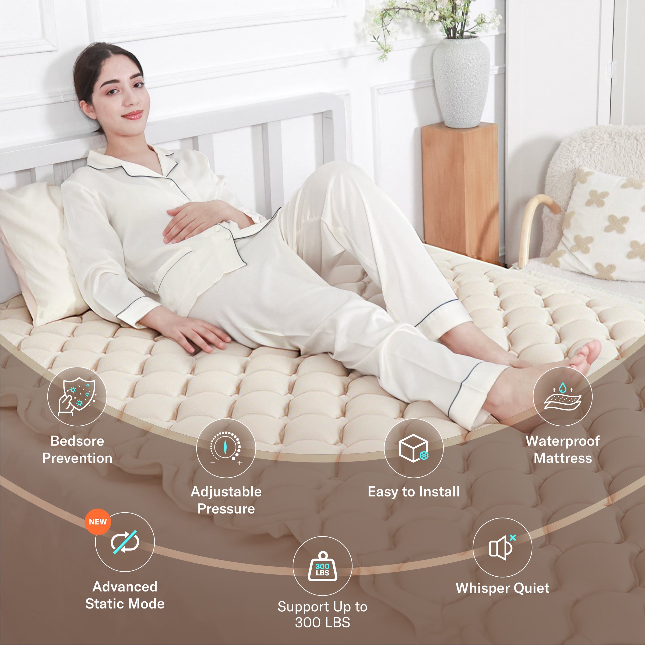 Alcedo Alternating Pressure Mattress with Static Mode Queen Size