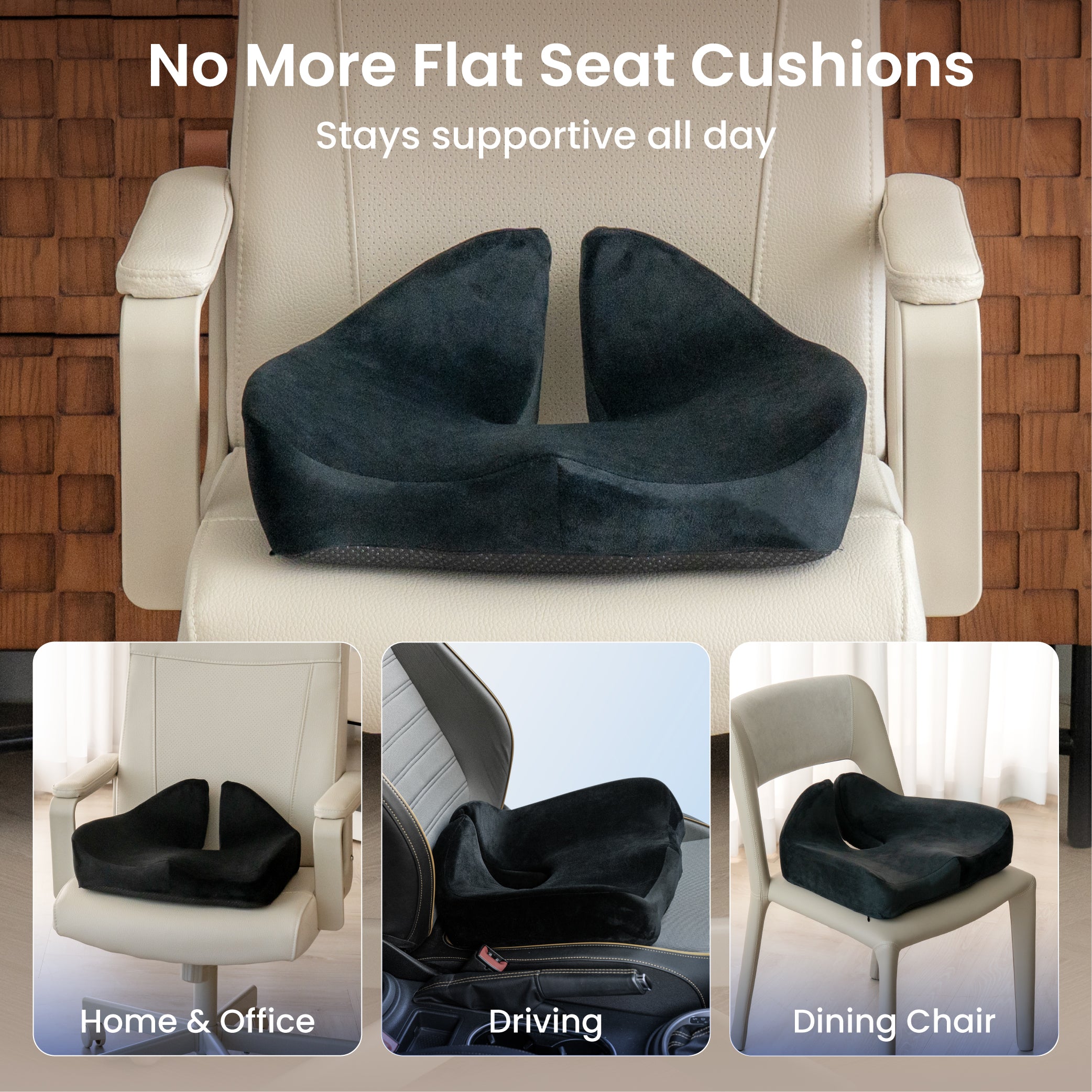 Alcedo Ergonomic Memory Foam Seat Cushion AMSC-B1