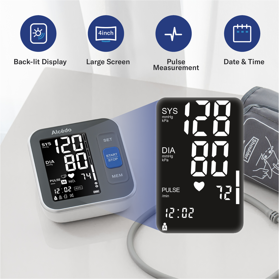 JUMPER Blood Pressure Monitor Automatic Blood Pressure Cuff for Upper Arm /  Wrist BP Monitor with Large Display 