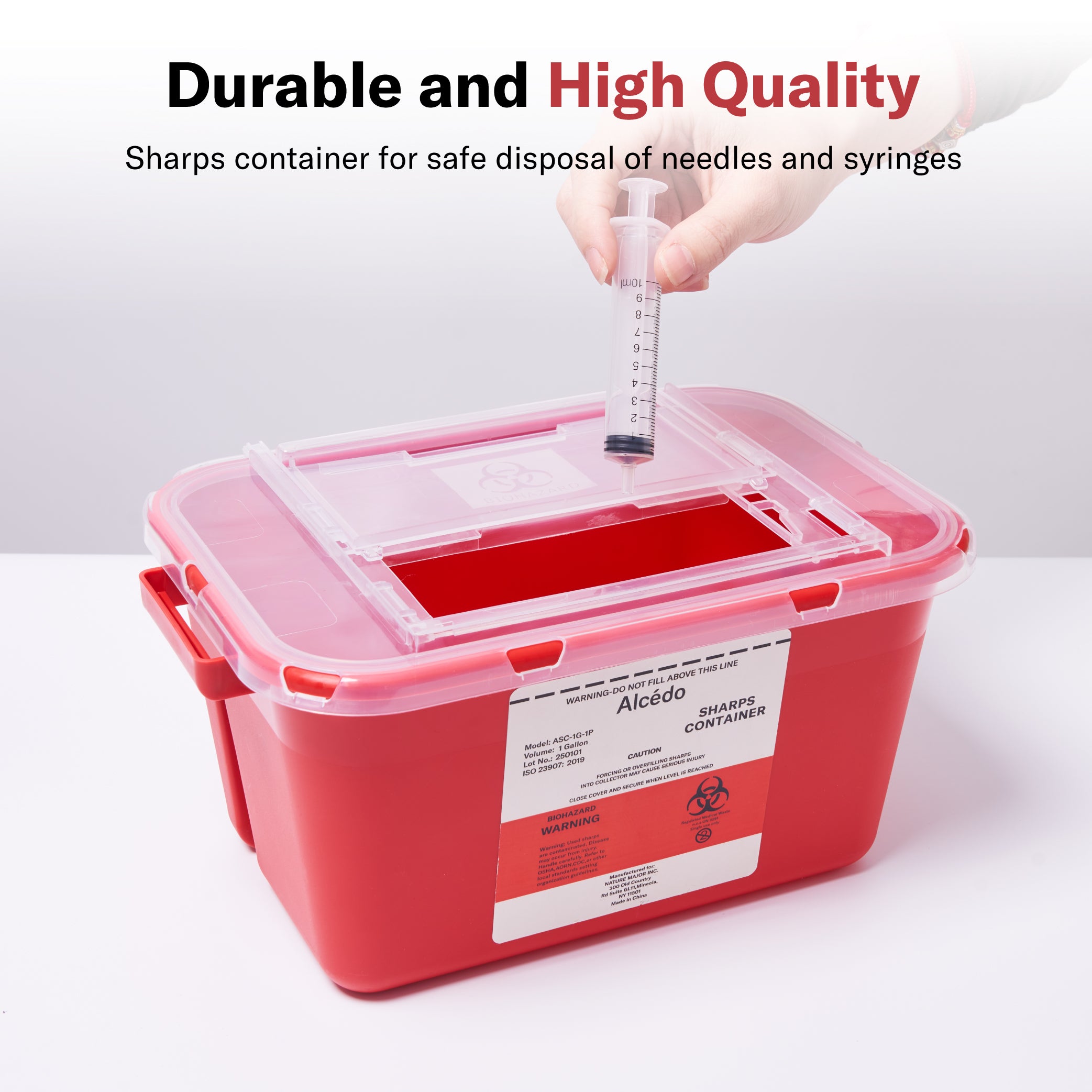 1g Container Alcedo Sharps Container 1 Gallon (2-Pack) ASC-1G-2P – Alcedo Health