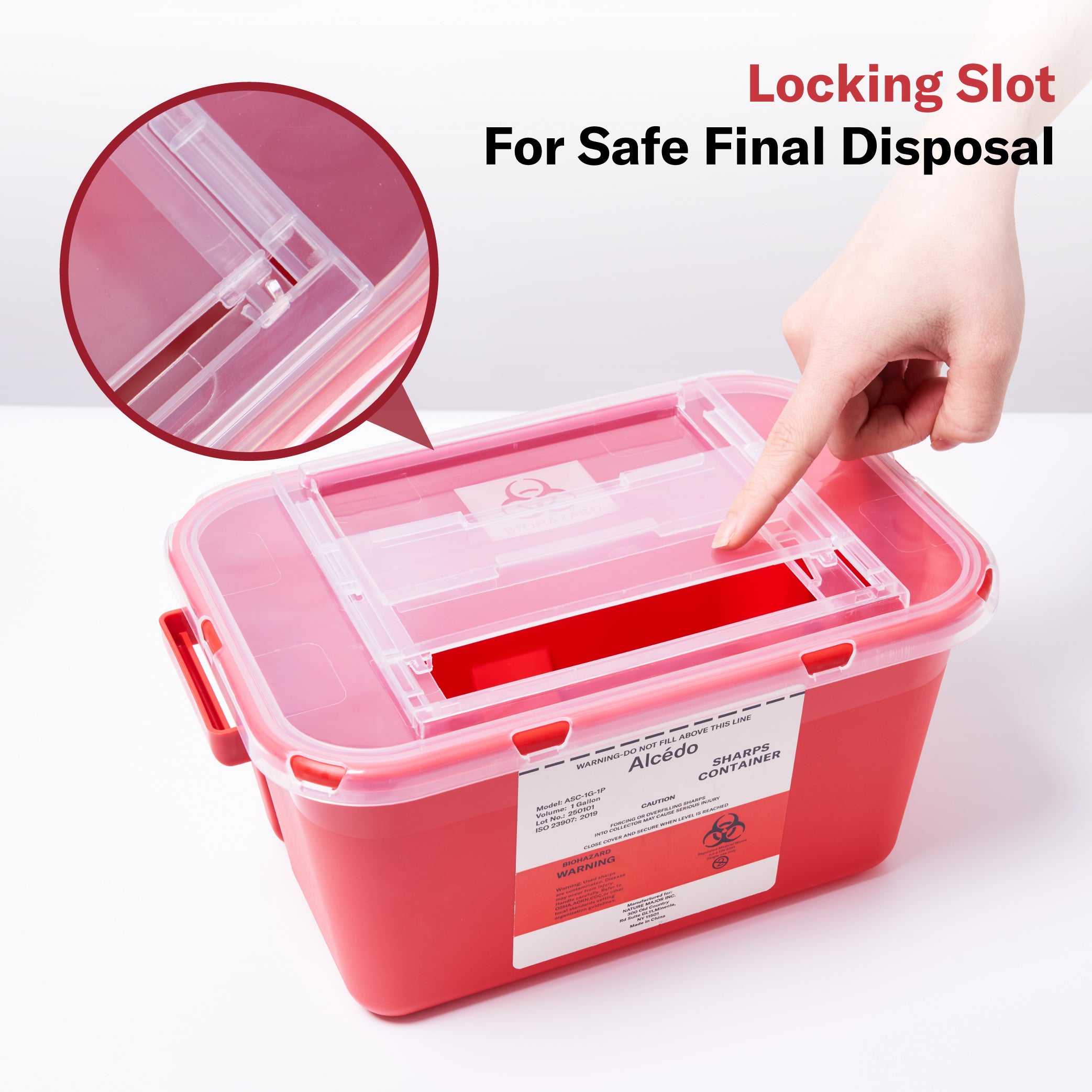 1g Container Alcedo Sharps Container 1 Gallon (2-Pack) ASC-1G-2P – Alcedo Health