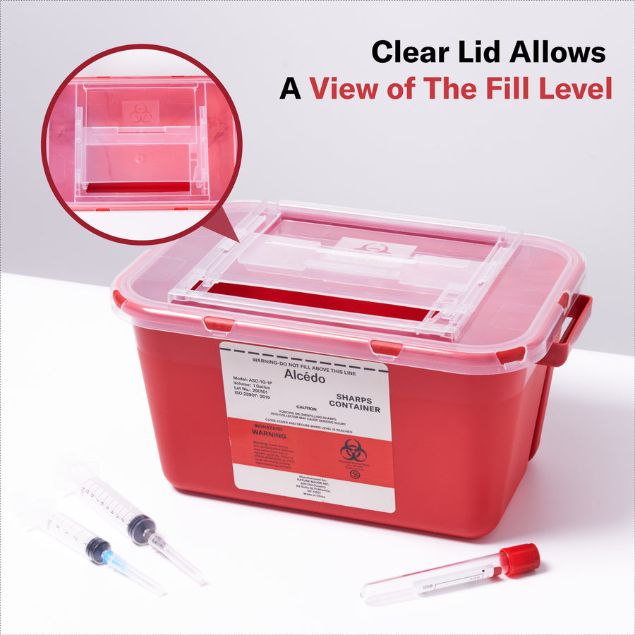 Alcedo Sharps Container 1 Gallon (1-Pack) ASC-1G-1P