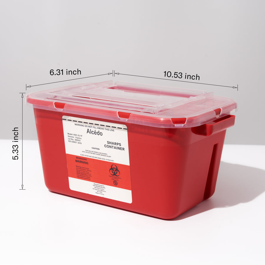 Alcedo Sharps Container 1 Gallon (1-Pack) ASC-1G-1P
