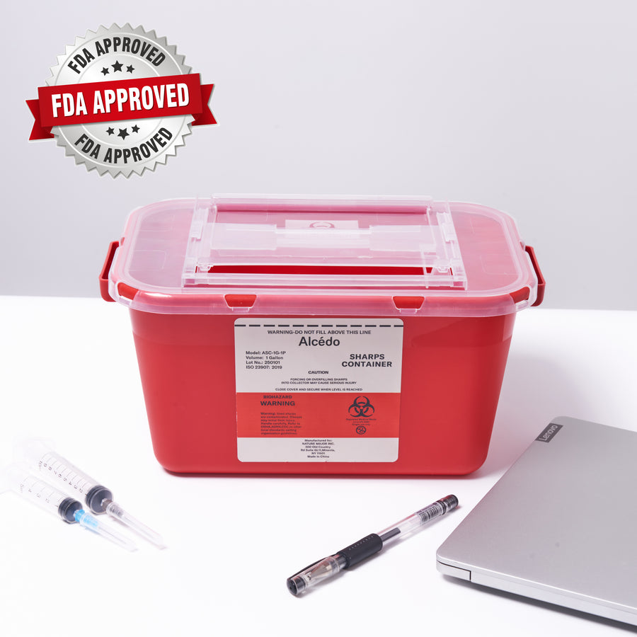 Alcedo Sharps Container 1 Gallon (1-Pack) ASC-1G-1P
