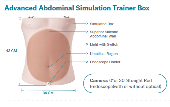 Alcedo Advanced Abdominal Simulation Laparoscopic Trainer Box