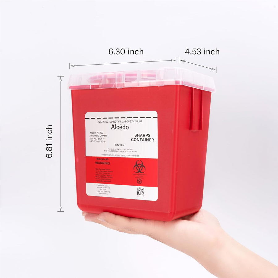 Alcedo Sharps Container 2 Quart (1-Pack) AE192