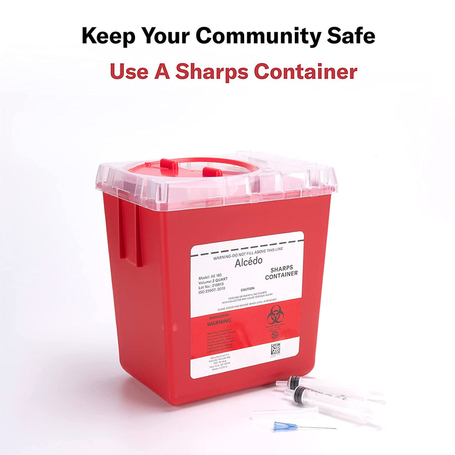 Alcedo Sharps Container 2 Quart (3-Pack) AE183