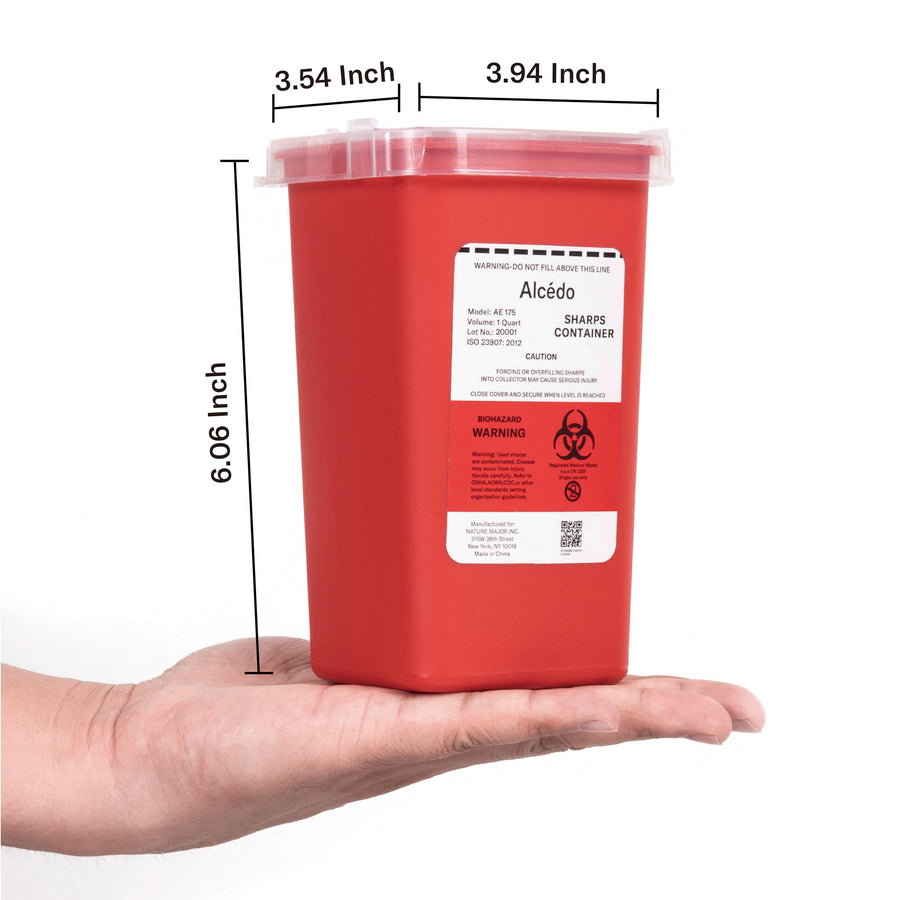 Alcedo Sharps Container 1 Quart (3-Pack) AE175