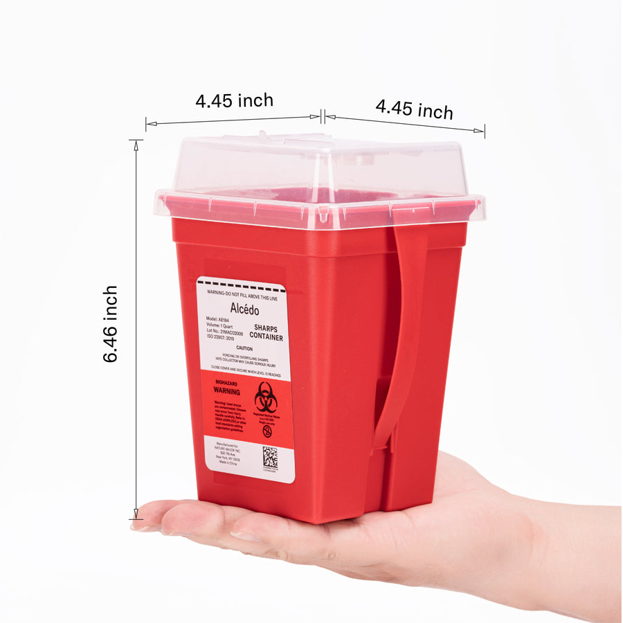 Alcedo Sharps Container 1 Quart (3-Pack) AE184