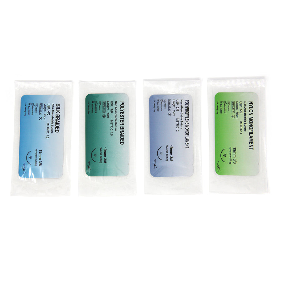 Suture Threads with Needle Pack of 12