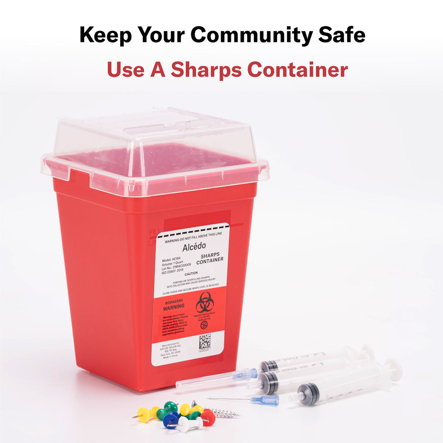 Alcedo Sharps Container 1 Quart (3-Pack) AE184