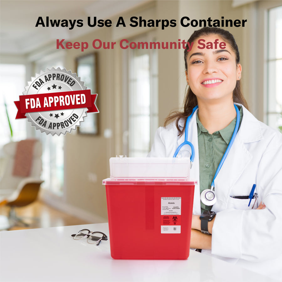 Alcedo Sharps Container 5 Quart (2-Pack) AE185